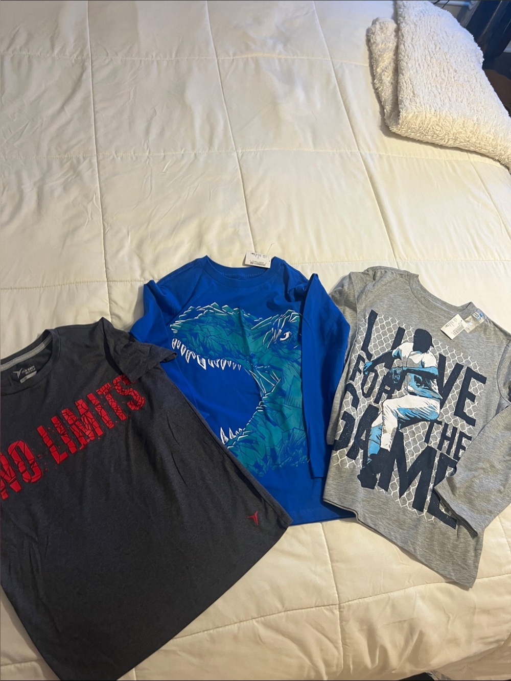 Boys 1 short sleeve and 2 Long-Sleeve shirts